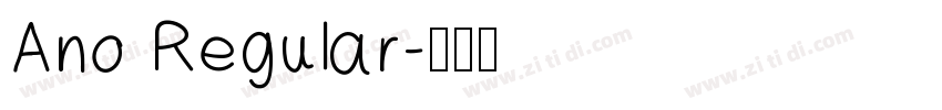 Ano Regular字体转换